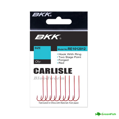 Крючок BKK Red Carlisle Bloodworm-R №1/0(8шт)NEW
