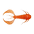 Силикон Megabass Rock Hog 3"(6шт)Clear Orange/Rainbow Flake