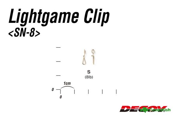 Застібка Decoy SN-8 Light Game Clip S(15шт)