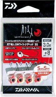 Джиг-головка Daiwa Gekkabijin SWL SS Luminous №8 0.5г(4шт)NEW