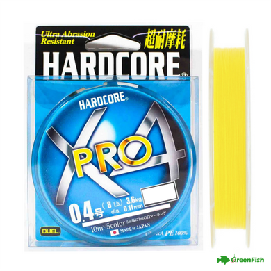 Шнур Duel Hardcore X4 Pro 150м #0.6 12lb Yellow NEW