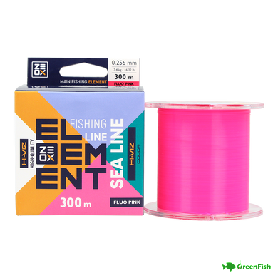 Волосінь Zeox Hi-Viz Element 300м Fluo Pink 0.309мм
