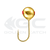 Мормышка вольфрамовая GC N-Ice Шар с отверстием 4.5мм 0.85г Gold (5шт)