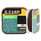 Повідковий матеріал в обплетенні GC G.Carp Coated Braid Semi Stiff 20м 35lb Brown