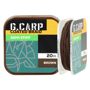 Повідковий матеріал в обплетенні GC G.Carp Coated Braid Semi Stiff 20м 35lb Brown