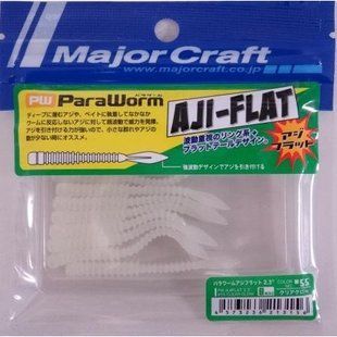 Силікон Major Craft Para Worm Aji-Flat 2.3" (8шт) Clear Glow