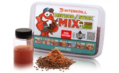 Пеллетс Interkrill Method/Stick Mix 100% Криль-Полуниця 400 г + 50ml Ликвид