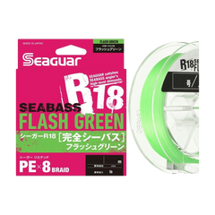 Шнур Seaguar R18 Complete Seabass Flash Green 150м #0.8 15lb NEW