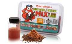Пеллетс Interkrill Method/Stick Mix 100% Криль-Специи 400 г + 50ml Ликвид
