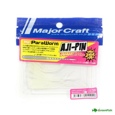 Силікон Major Craft Para Worm Aji-Pin 2.5"(13шт)Clear Glow