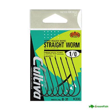 Крючок Owner Straight Worm B-31 №1(7шт)
