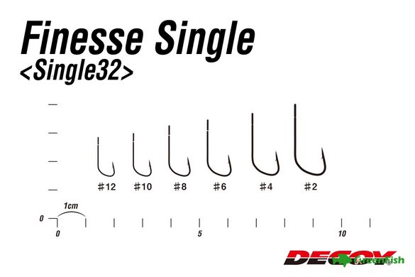 Крючок Decoy Finnesse Single S-32 №12(12шт)