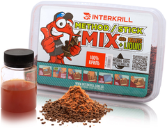 Пеллетс Interkrill Method/Stick Mix 100% Криль 400 г + 50ml Ликвид