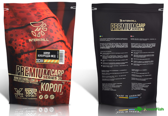 Прикормка INTERKRILL Премиум Карп Кукуруза-Мёд 1кг