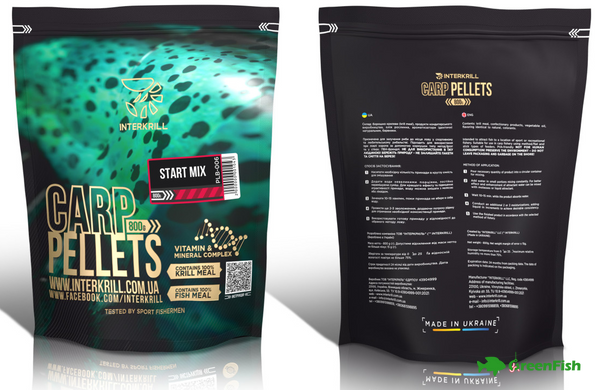Пеллетс Интеркриль (INTERKRILL) Start Mix (4mm & 6mm) 800 г