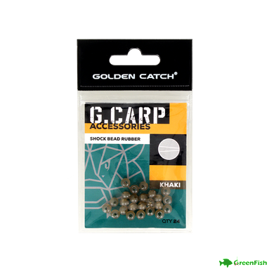 Бусина GC G.Carp Shock Bead Rubber 6мм(24шт)Khaki NEW 2024