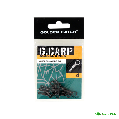 Вертлюг GC G.Carp Quick Change Big Eye №4(10psc)NEW 2024