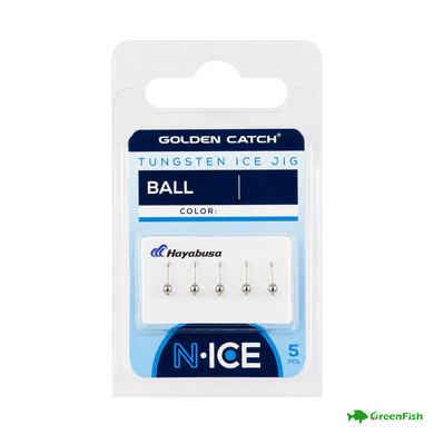 Мормышка вольфрамовая GC N-Ice Шар 2.5мм 0.16г Black Nickel (5шт)