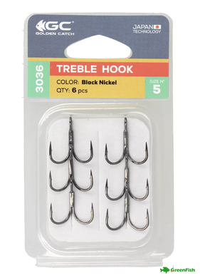 Гачок потрійний GC Treble Hook 3036BN №2 (6шт)