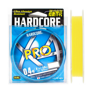 Шнур Duel Hardcore X4 Pro 150м #1.0 18lb Yellow NEW