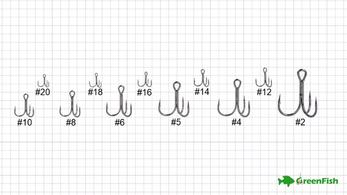 Гачок потрійний GC Treble Hook 3036BN №2 (6шт)