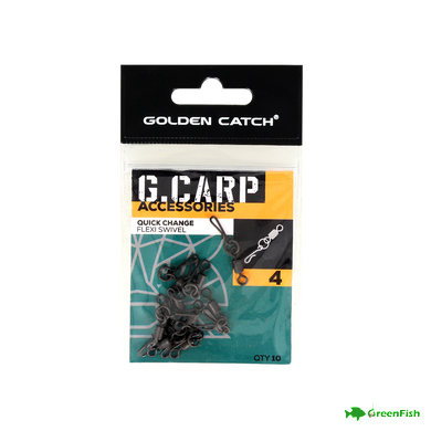 Вертлюг GC G.Carp Quick Change Flexi Swivel №4(10шт)NEW 2024