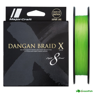 Шнур Major Craft Dangan Braid X8 150м #0.6 Green