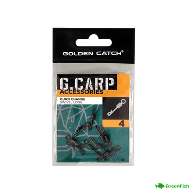 Вертлюг GC G.Carp Quick Change Swivel Long №4(10шт)NEW 2024