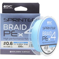 Шнур GC Sprinter PE X4 100м BL #0.6 NEW 2021
