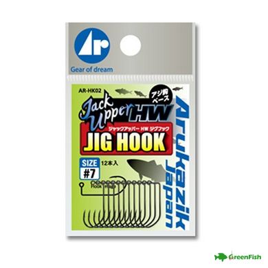 Крючок Arukazik AR-HK02 Jack Upper Jig Hook HW №7(12шт)