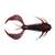 Силикон Megabass Rock Hog 2.5"(7шт)Black Back Clear Red