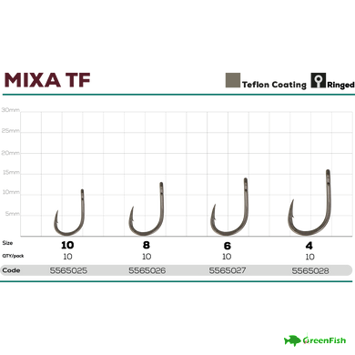 Крючок GC G.Carp Mixa TF №6(10шт)NEW 2024