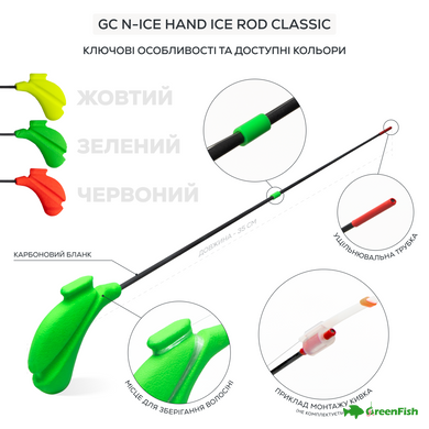 Вудка зимова GC N-Ice Hand Ice Rod Classic Yellow