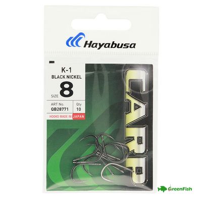 Крючок Hayabusa K-1 BN №2 (Black Nickel) (10шт)